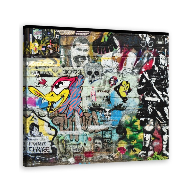 Wandbild für Wohnzimmer - Abstrakt-Farben | Feeby