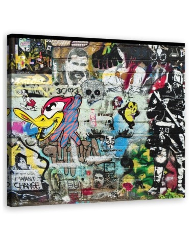 Wandbild für Wohnzimmer - Abstrakt-Farben | Feeby