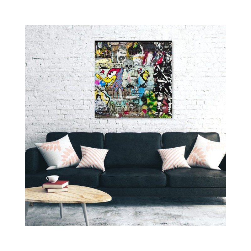 Wandbild für Wohnzimmer - Abstrakt-Farben | Feeby