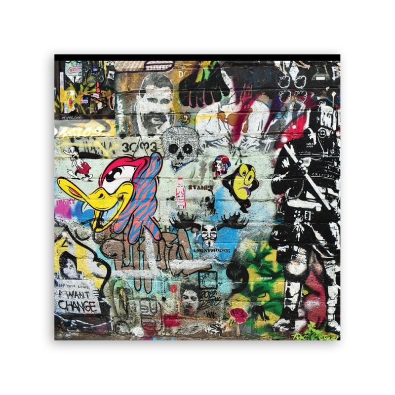 Wandbild für Wohnzimmer - Abstrakt-Farben | Feeby