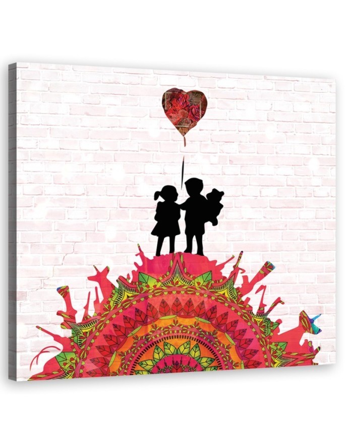 Leinwandbild - Banksy -Kinder auf Waffen | Feeby