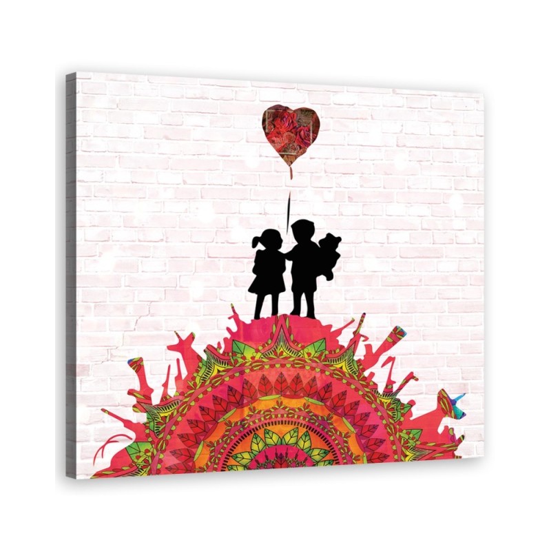 Leinwandbild - Banksy -Kinder auf Waffen | Feeby