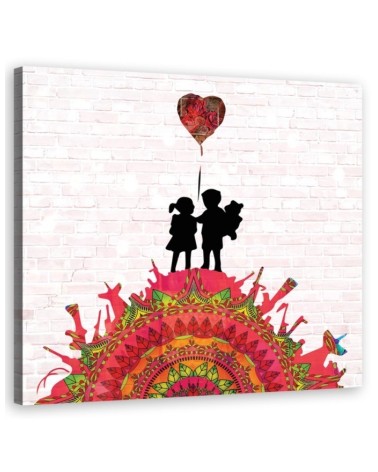 Leinwandbild - Banksy -Kinder auf Waffen | Feeby