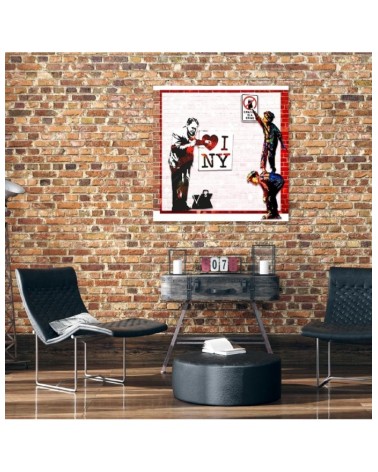 Dekoratives Leinwandbild - Banksy und Love New York | Feeby