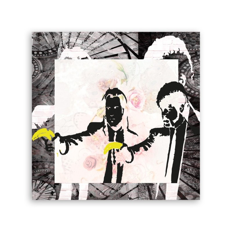 Bild auf Leinwand - Banksy Pulp Fiction | Feeby