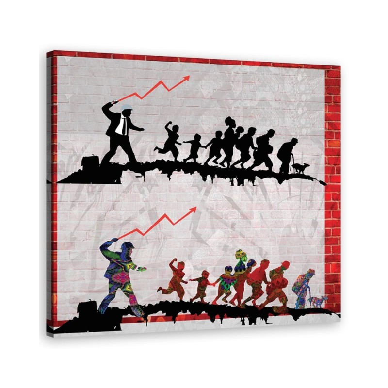 Leinwandbild - Banksy die Peitsche | Feeby