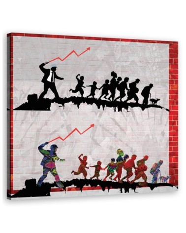 Leinwandbild - Banksy die Peitsche | Feeby