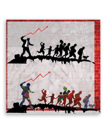 Leinwandbild - Banksy die Peitsche | Feeby