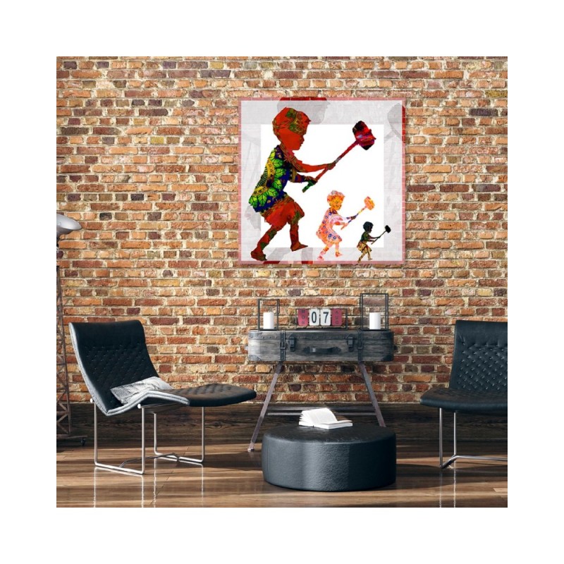 Leinwandbild modern - Banksy Boy mit einem Hammer | Feeby