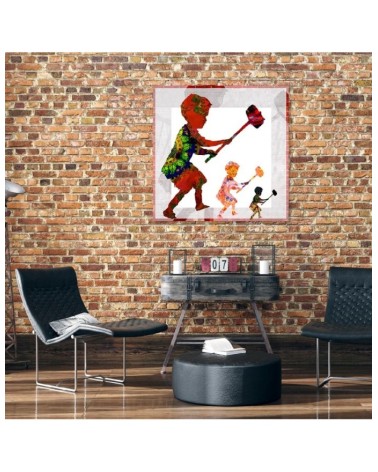 Leinwandbild modern - Banksy Boy mit einem Hammer | Feeby