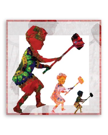 Leinwandbild modern - Banksy Boy mit einem Hammer | Feeby