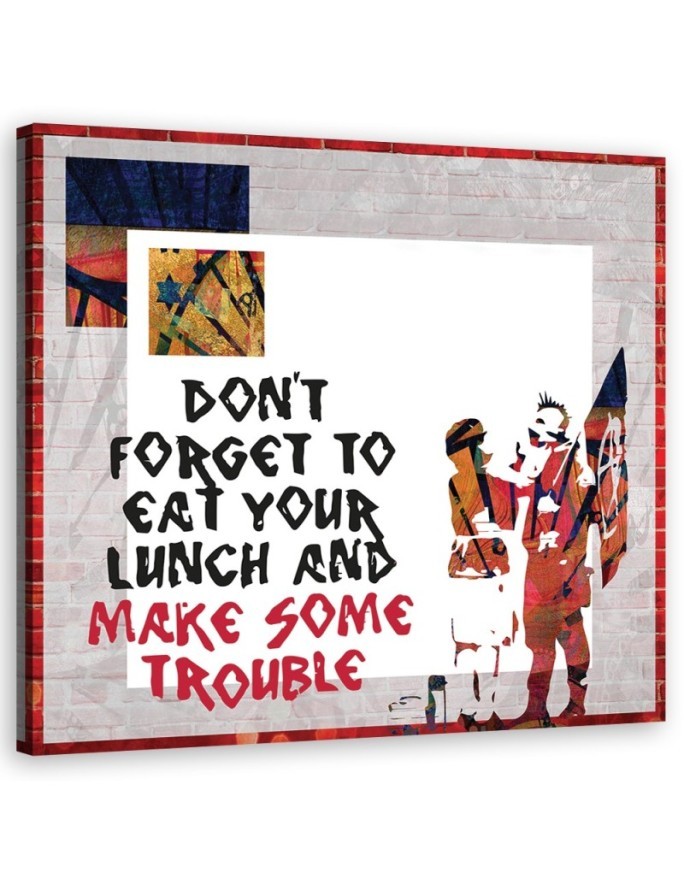 Leinwandbild - Banksy Sohn Punk und Mutter | Feeby