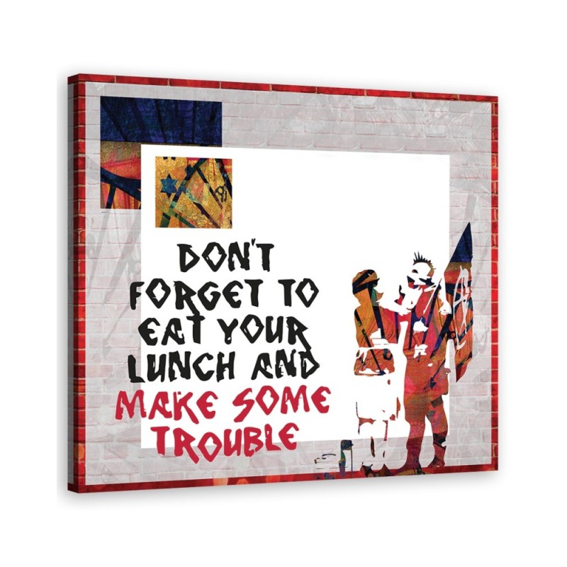 Leinwandbild - Banksy Sohn Punk und Mutter | Feeby