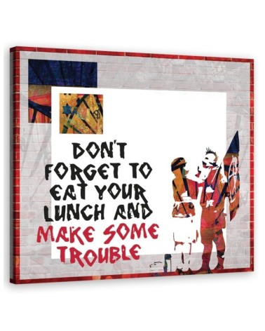 Leinwandbild - Banksy Sohn Punk und Mutter | Feeby