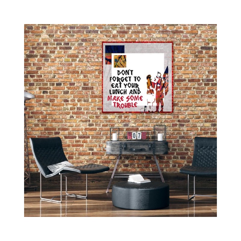 Leinwandbild - Banksy Sohn Punk und Mutter | Feeby