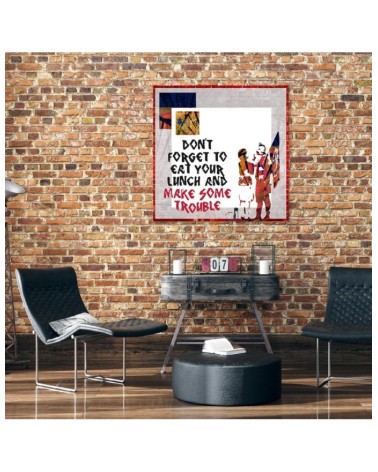 Leinwandbild - Banksy Sohn Punk und Mutter | Feeby