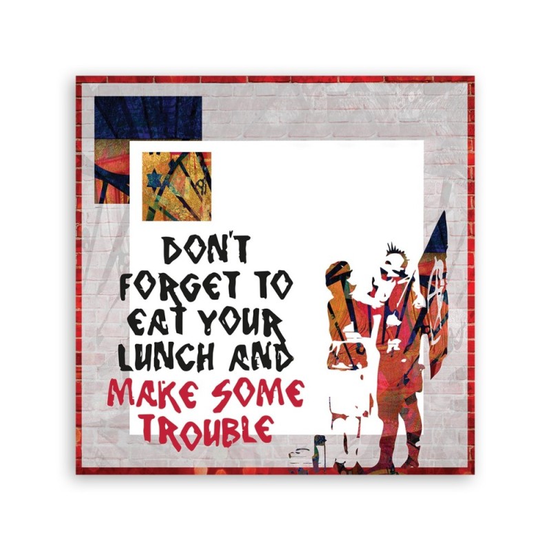 Leinwandbild - Banksy Sohn Punk und Mutter | Feeby