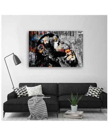 Bild auf Leinwand - Street Art Banksy Monkey Abstrakt | Feeby