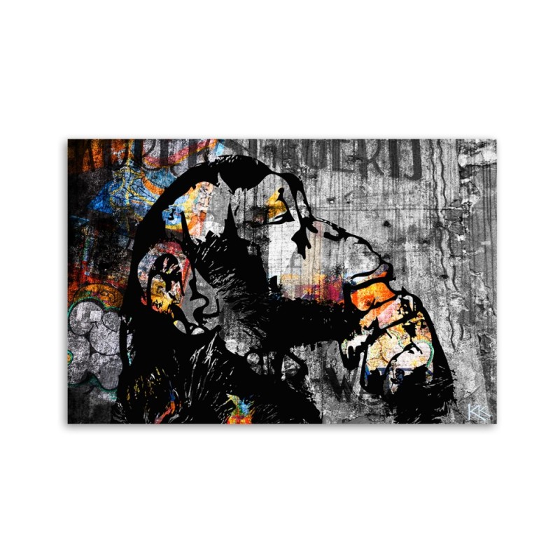 Bild auf Leinwand - Street Art Banksy Monkey Abstrakt | Feeby