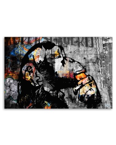 Bild auf Leinwand - Street Art Banksy Monkey Abstrakt | Feeby