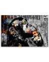 Obraz młodzieżowy - Street art Banksy DJ małpa abstrakcja