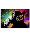 Obraz nowoczesny do pokoju nastolatka - Banksy kolorowa małpa | FEEBY