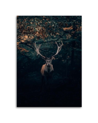 Dekoratives Leinwandbild - Hirsche im Gebüsch | Feeby