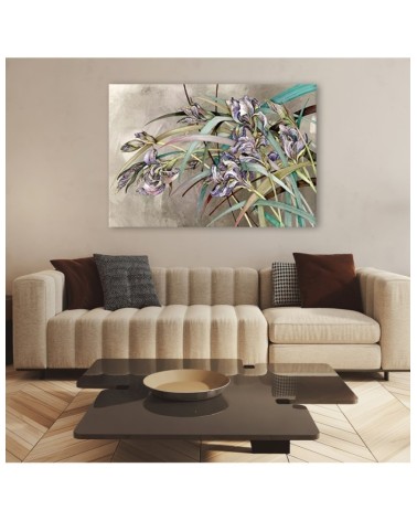 Leinwandbild - Iris Blumen im Wind | Feeby