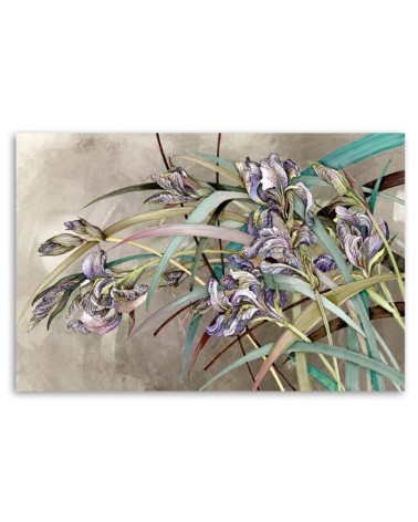 Leinwandbild - Iris Blumen im Wind | Feeby