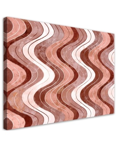 Leinwanddruck - Vertikale wellige Linien | Feeby