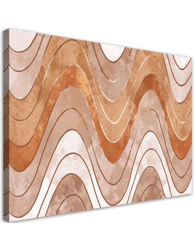 Bild auf Leinwand - Horizontale wellige Linien | Feeby