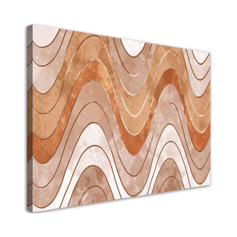 Bild auf Leinwand - Horizontale wellige Linien | Feeby