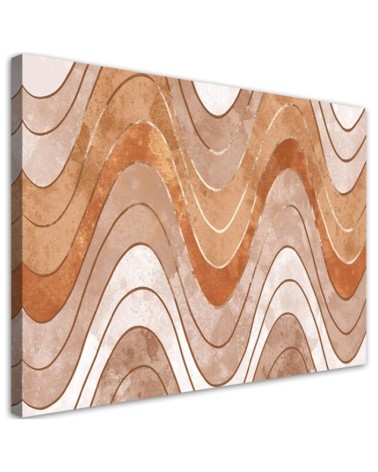 Painting Canvas loft style for wall - Vertical wavy lines | FEEBY