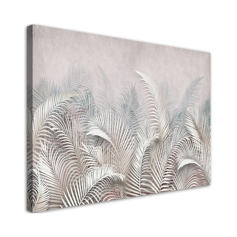 Leinwandbild - 3D Palmblätter | Feeby