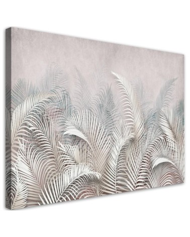 Canvas painting for living room, bedroom - Palm leaves 3D | FEEBY