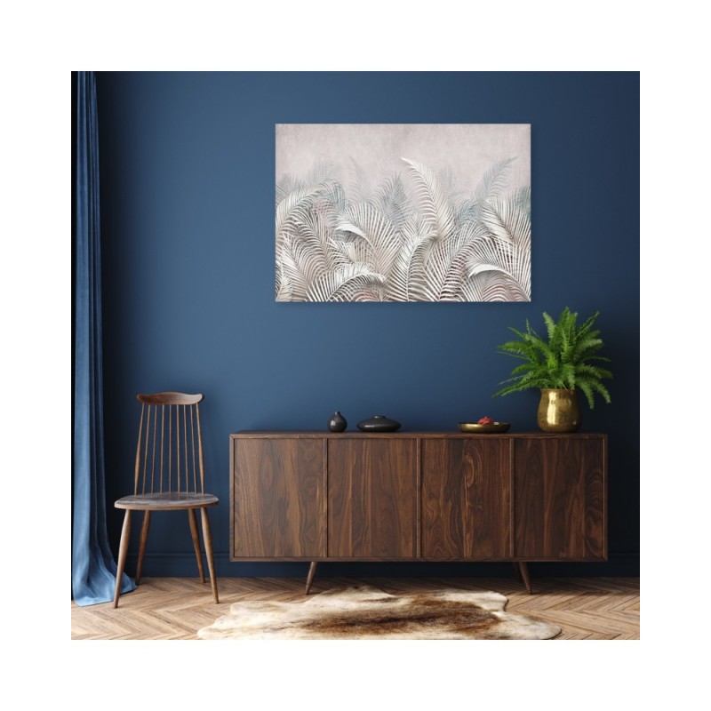 Leinwandbild - 3D Palmblätter | Feeby