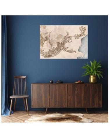 Modernes Wandbild - Vögel und Blätter Boho | Feeby