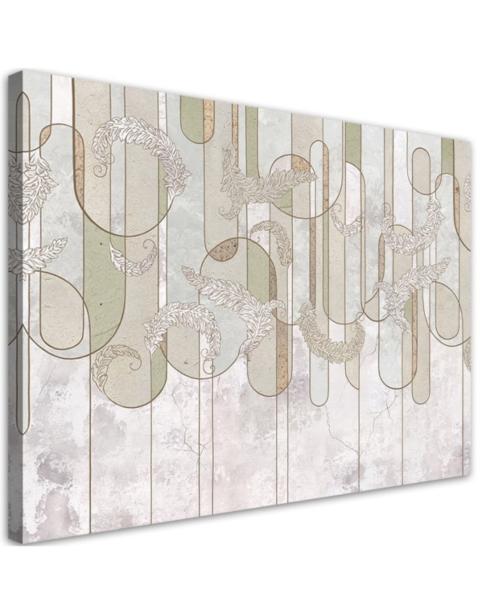 Modernes Wandbild - Scandi Boho Abstrakt in Beige | Feeby