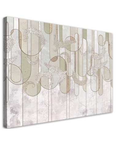Canvas prints for living room - Scandinavian minimalist abstraction in beige | FEEBY