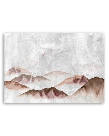 Leinwandbild - Boho Vögel über den Bergen | Feeby