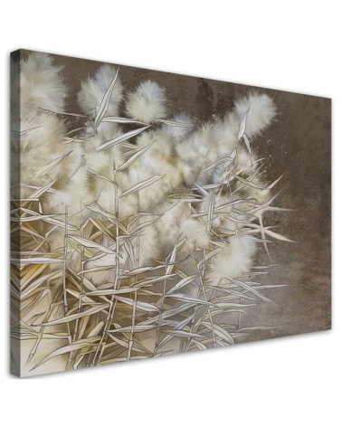 Decorative Canvas painting for living room - Reed grass boho | FEEBY