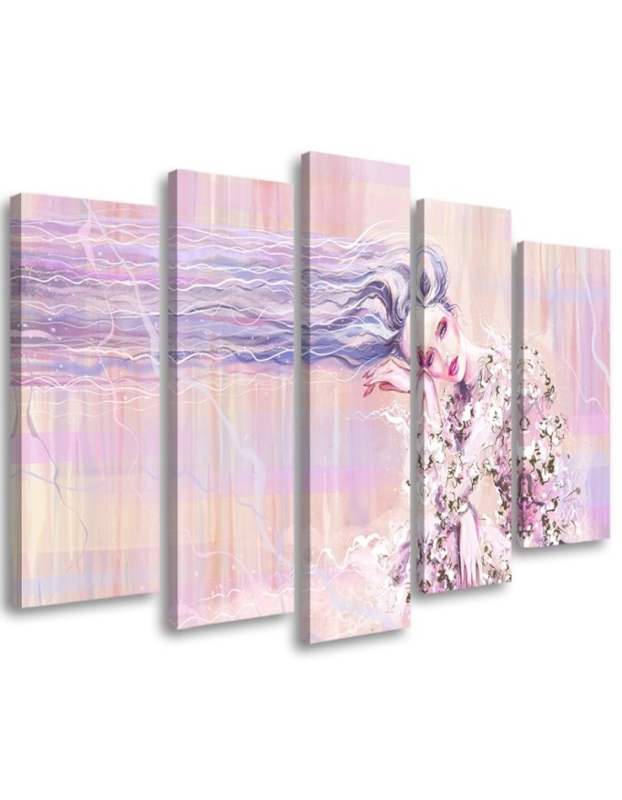 Dekoratives Leinwandbild - Eine Frau mit langen Haaren | Feeby