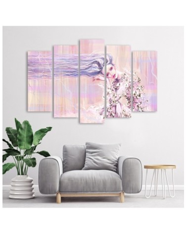 Dekoratives Leinwandbild - Eine Frau mit langen Haaren | Feeby