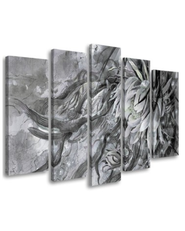 Large modern canvas painting - Queen of the night flower | FEEBY