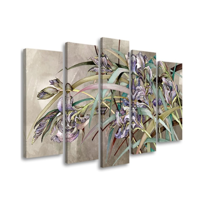 Leinwandbild - Iris Blumen im Wind | Feeby