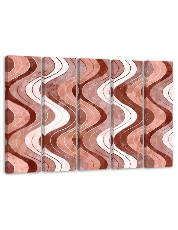 Modernes Wandbild - Vertikale wellige Linien | Feeby