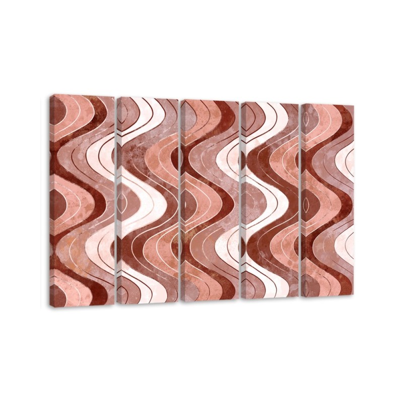 Modernes Wandbild - Vertikale wellige Linien | Feeby