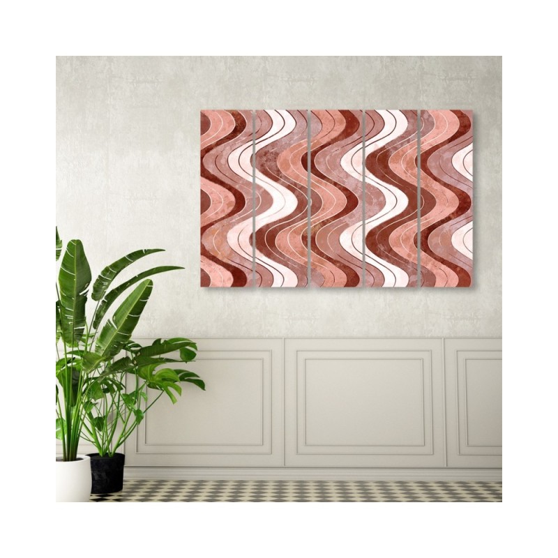 Modernes Wandbild - Vertikale wellige Linien | Feeby