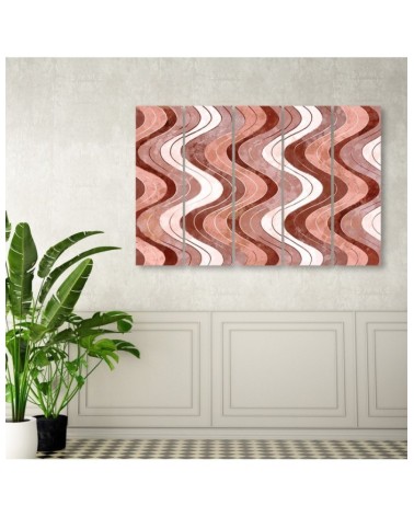 Modernes Wandbild - Vertikale wellige Linien | Feeby