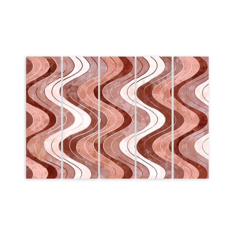 Modernes Wandbild - Vertikale wellige Linien | Feeby